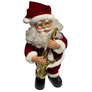 Antimated Dancing Musical Santa Claus Playing Guitar Plays Jingle Bells